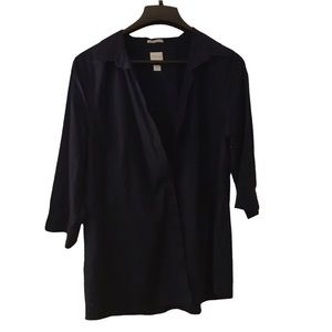Chico’s no iron 3 black blouse button down